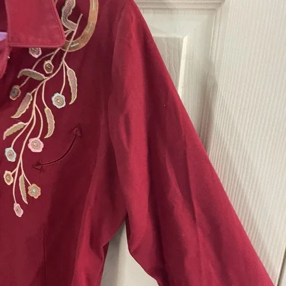 Scully Women's Western Shirt Embellished Horseshoes Flowers L Pearl Snap PL-734 - Picture 9 of 13